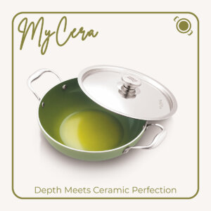 Shop Mycera Ceramic Deep Kadhai