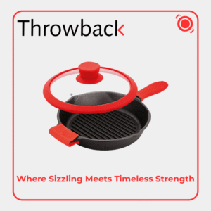 Cast Iron Grill Pan With Glass Lid 26cm