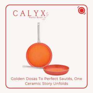 Ceramic Cookware Set 2 Pcs - Tawa and Fry Pan (Red)